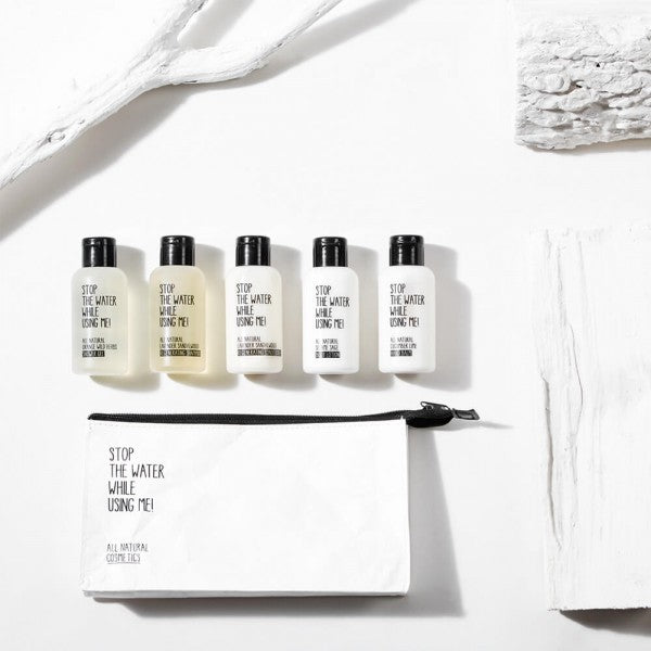 Stop the water while using me Travel Kit