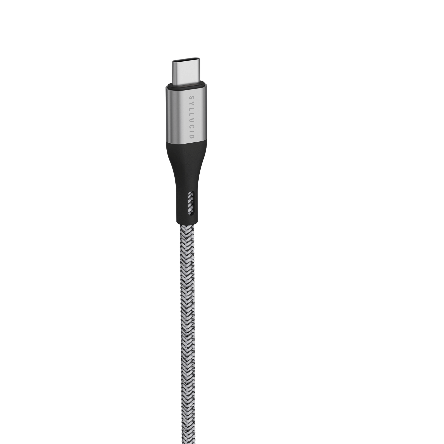 Syllucid USB Kabel ein Ende mit USB-C Adapter