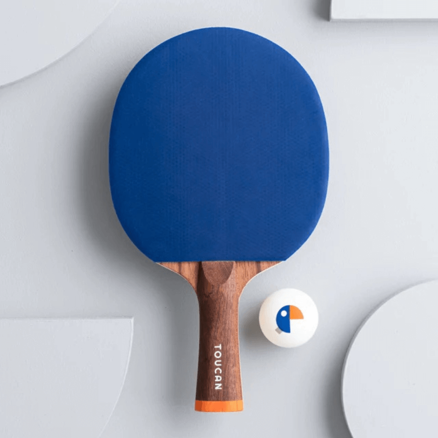 Toucan Tischtennisschläger in Blau mit Ball