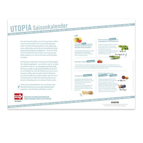 Rückseite des Utopia Saisonkalenders