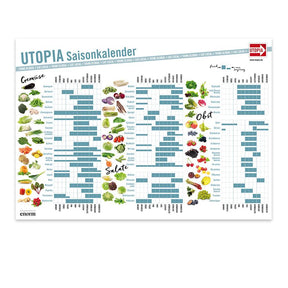 Vorderseite des Utopia Saisonkalenders