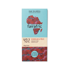 fairafric Milchschokolade 43% Verpackung