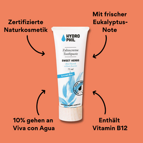 Hydrophil - Zahncreme mit Vitamin B12 Front mit Impact