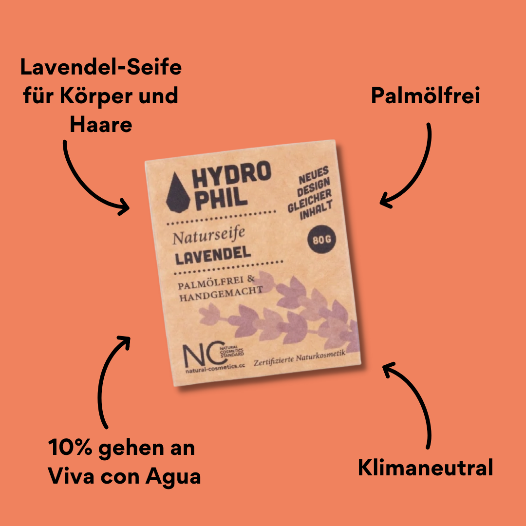 Seife Lavendel von Hydrophil mit Impact