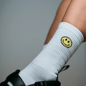 Mstry Socken Smile an einem Fuß